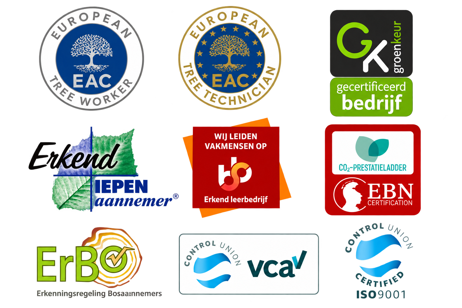 Keurmerken en certificeringen van Den Held Boomverzorging B.V.